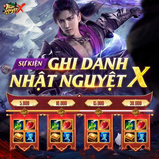 GHI DANH NHẬT NGUYỆT X - ĐẠT MỐC NHẬN QUÀ NGAY